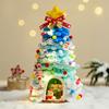 DIY Pipe Cleaners Christmas Tree Kit with String Light Twistable Plush Stick Xmas Tree