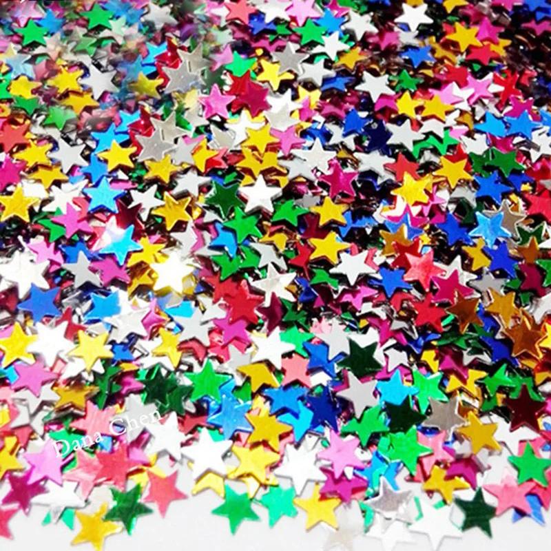 Wedding Decoration DIY Sequin Heart Star Confetti Scatter Accessories Crafts Sequin Birthday Party Festival Decoration Supplies