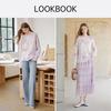 Xiangying Women's Purple Tie-Dye Butterfly Sequin Knit Sweater