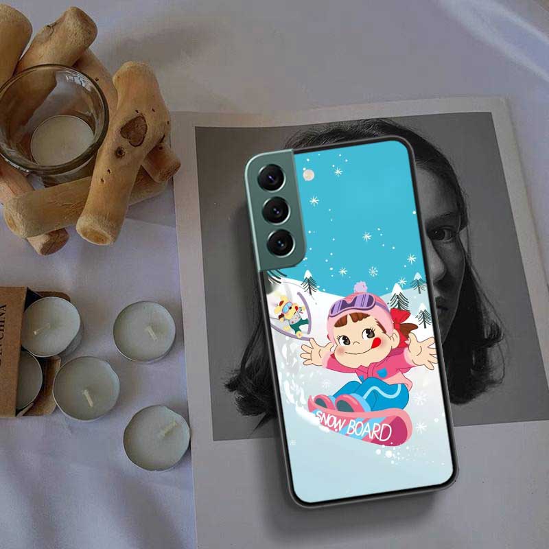 F-Fujiya M-Milky P-Peko C-chan Cartoon Phone Case For Samsung Galaxy S22 S25 Ultra S21 S10 Plus S26 Edge S20 S23 S24 FE Cove