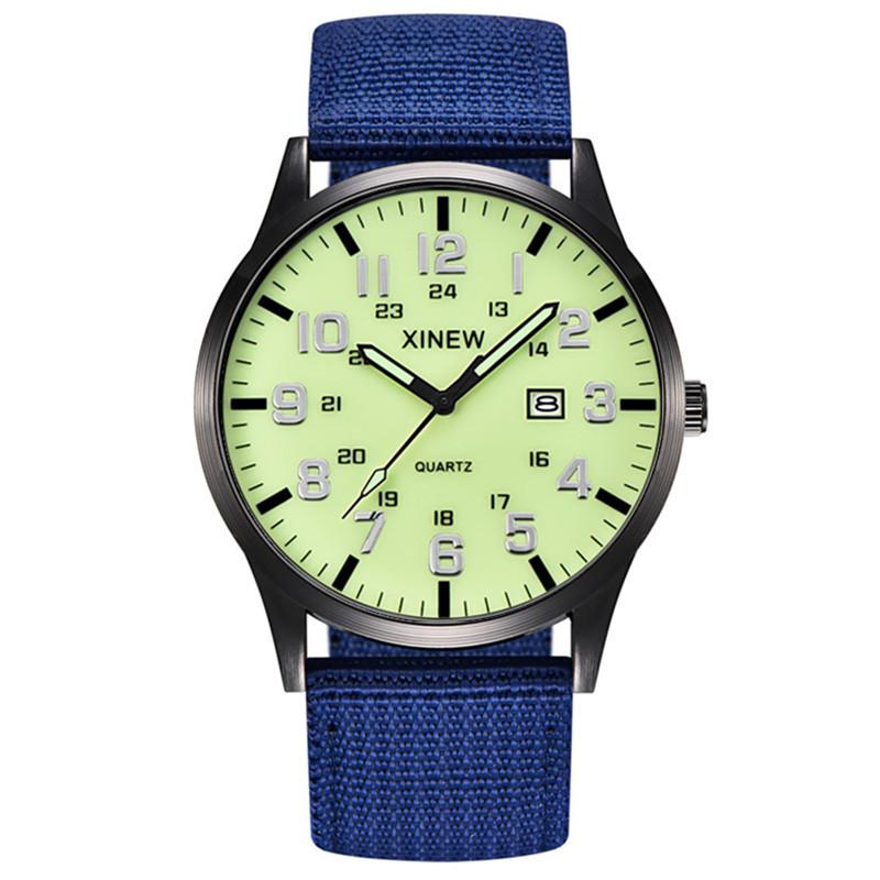 Watch Men's Nylon Strap Sports Calendar Quartz Watch
