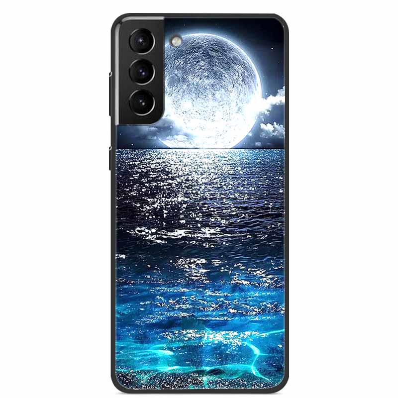 For Samsung S22 Case Wolf Lion Cat Black Silicone Soft Back Cover Case For Samsung Galaxy S21 FE S22 Ultra Phone Case S 22 Funda