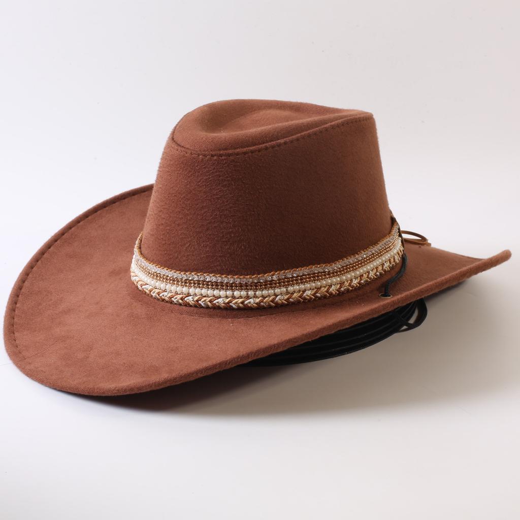 Popular European and American Classic Big-brimmed Western Cowboy Hat Men's and Women's Outdoor Fashion Anti-sun Cowboy Hat Jazz Hat