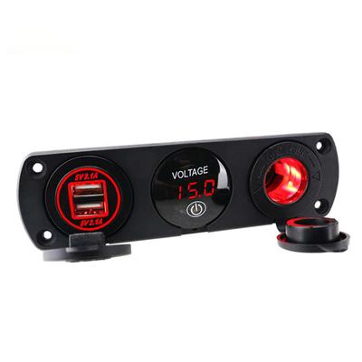 4,2 A Dual USB Auto Ladegerät 12 V Steckdose LED Voltmeter Monitor Panel für Auto Motorrad Telefon Ladegerät