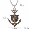 Retro Medieval Boat Anchor Necklace Accessories Street Retro Style Hip-hop Street Necklace for Boys