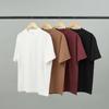 American Retro Bamboo Cotton Short-Sleeve T-Shirt - Breathable, Solid Color, Loose Fit