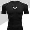 2D printed T-shirt men's summer two-piece sportswear running T-shirt elastic quick-drying sports top sports fitness shirt men's