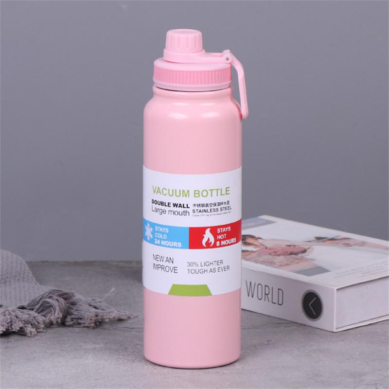 800ML 1000ML Outdoor Thermos Waterkoker Waterfles met Thee Filter 304 Roestvrij Staal Thermische Beker Lekvrije Fles Sport