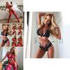 Elegant Women Sexy Lingerie Nightwear Dress Babydoll G-string Lace Bra Set For Romantic Evenings