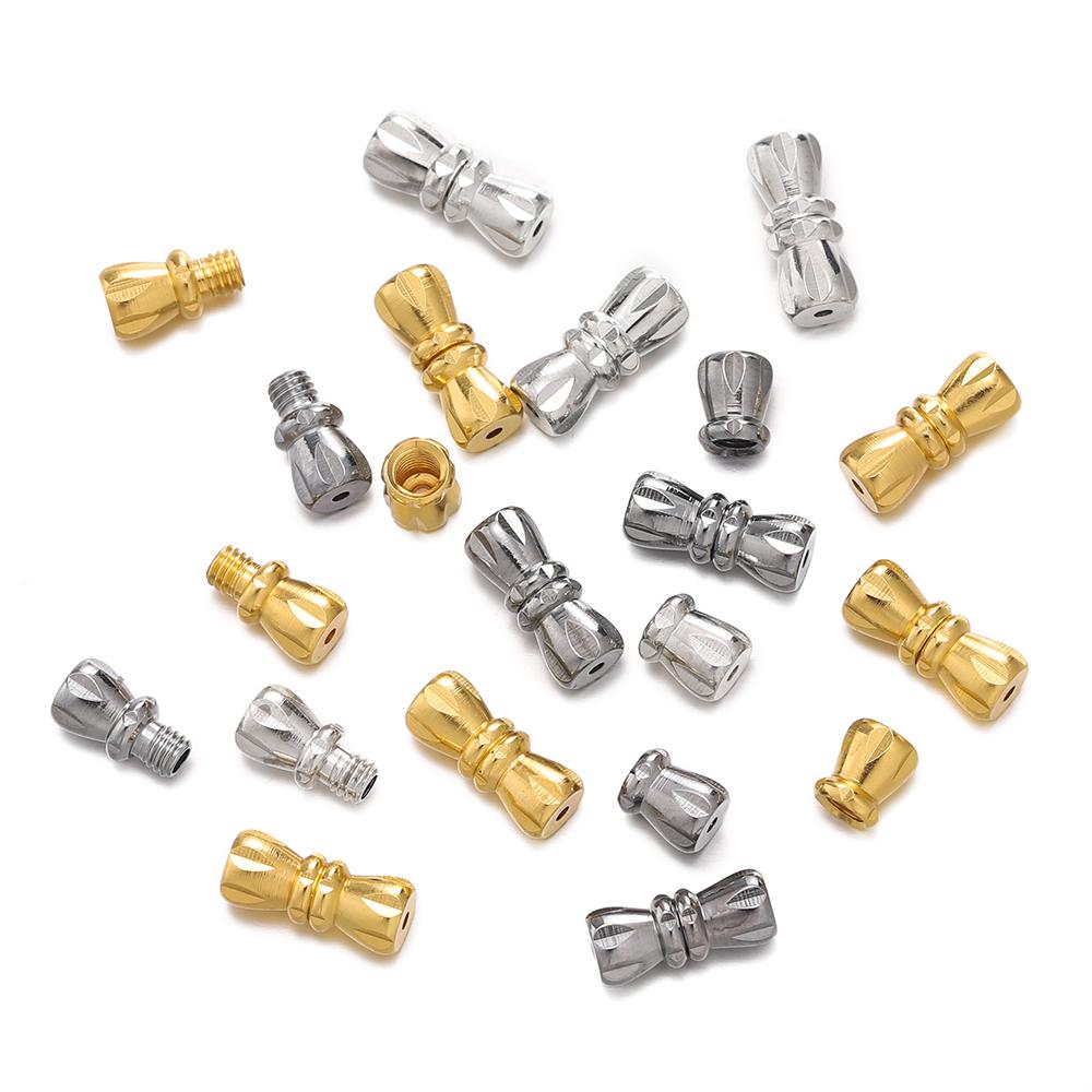 5Pcs/Lot 4.5x11mm Necklace Buckle Spiral Twist Lock Ring Connectors Clasps End Cap for DIY Jewelry Making Accessories