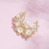 Laurel Goddess Cherry Blossom Pearl Brooch: Elegant Lapel Pin Accessory