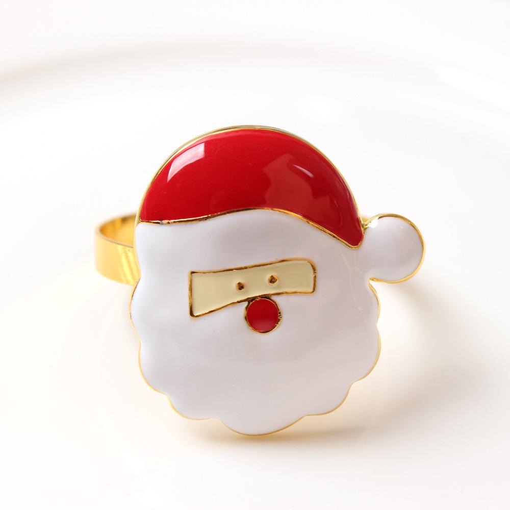 4PCS Table Napkin Ring,Christmas Napkin Buckle, Gift box, Snowflake Crafts Holder Handmade Party Supplies Christmas Decorative