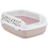 Pink and White Delio Litter Box 49.5 X 38 X 20 Cm for Cat - Trixie