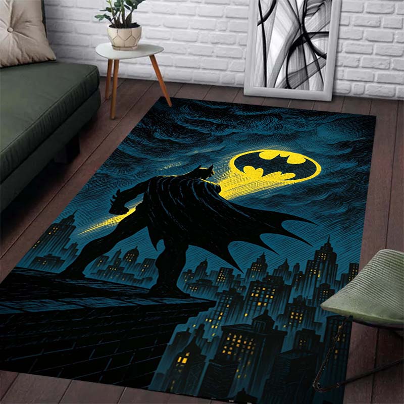 Batman Pattern Rug - Non-slip Kitchen and Outdoor Rug, Yoga Rug, Home and Bedroom Decoration, Birthday Gift