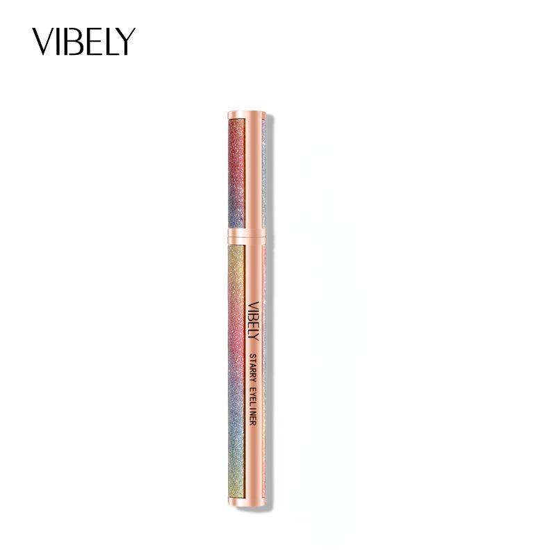 

Подводка для глаз VIBELY Starry Glitter — долговечная водостойкая, устойчивая к поту и размазыванию псевдотонкая черная подводка для глаз