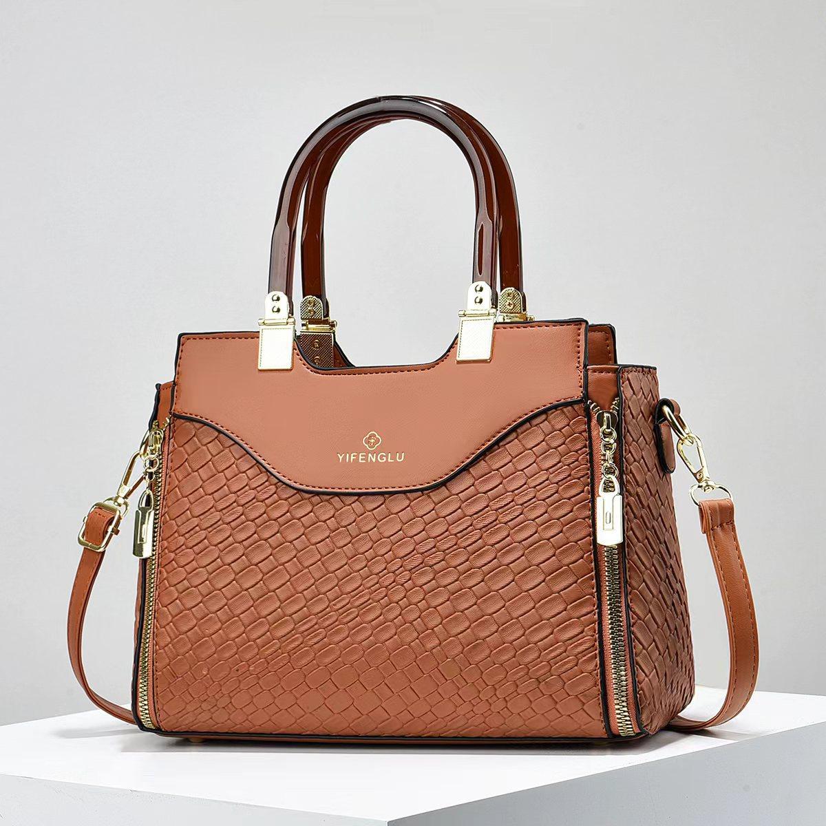 

The New Design Fashion Autumn and Winter Ladies Trendy Style Atmosphere Smooth Simple Everything Single Shoulder Crossbody Handbag .