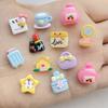30Pcs Cute Cartoon Mini Lipstick, Mirror, Suitcase, Alarm Clock Nail Art Resin Designer Charms DIY Craft For Nail 3D Decorations