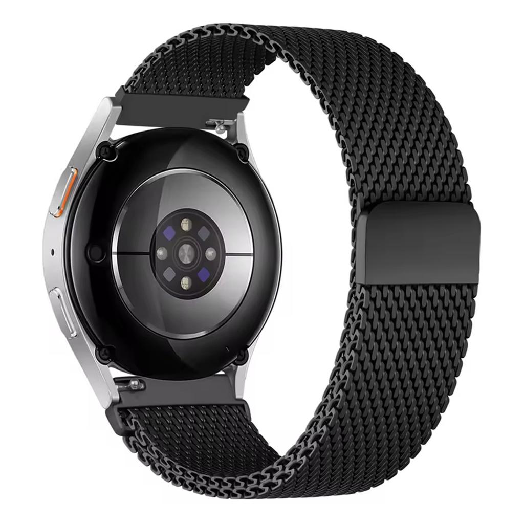 22mm nerezový řemínek k hodinkám pro Huami Amazfit Bip 5/Xiaomi Watch S2/Haylou Solar Plus LS16/Garmin Forerunner 265 Silný síťovaný milánský pásek