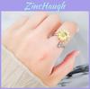 Small Daisy Adjustable Sunflower Ring With Copper Material For Fashion Jewelry Enthusiasts