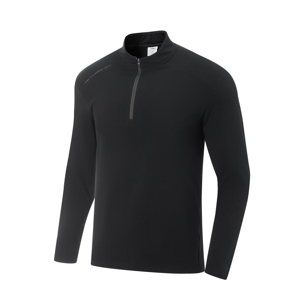 Li-Ning Fitness Series Stand Collar Logo Letter Stitching T-Shirt Men Tops ATLV365-1