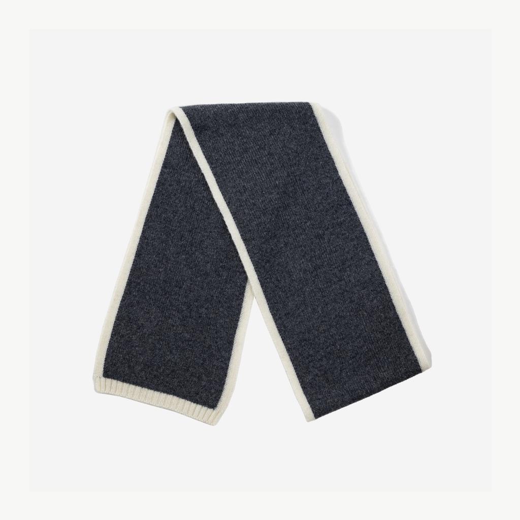 Knitted 100% wool scarf women's autumn and winter high-end sense new versatile narrow scarf simple warm shawl