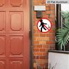 2D Flat, 1pc Round Aluminum "No Littering" Sign, Red & White Prohibition Metal Wall Art, Anti-Litter Symbol Design, Waterproof & Durable, Easy To