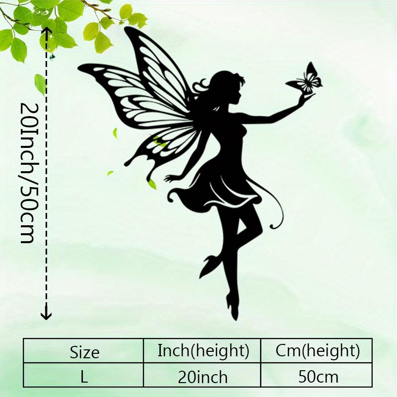 1pc 2D Flat Fairy Garden Metal Wall Art Whimsical Iron Design for Garden Wall Office Space Christmas Decoration Gift for Fairy Lovers