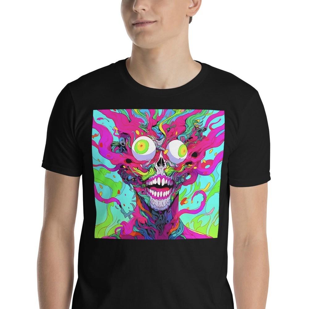 

Funny Neon Color Anime Horror Skull Short-Sleeve Unisex T-Shirt S