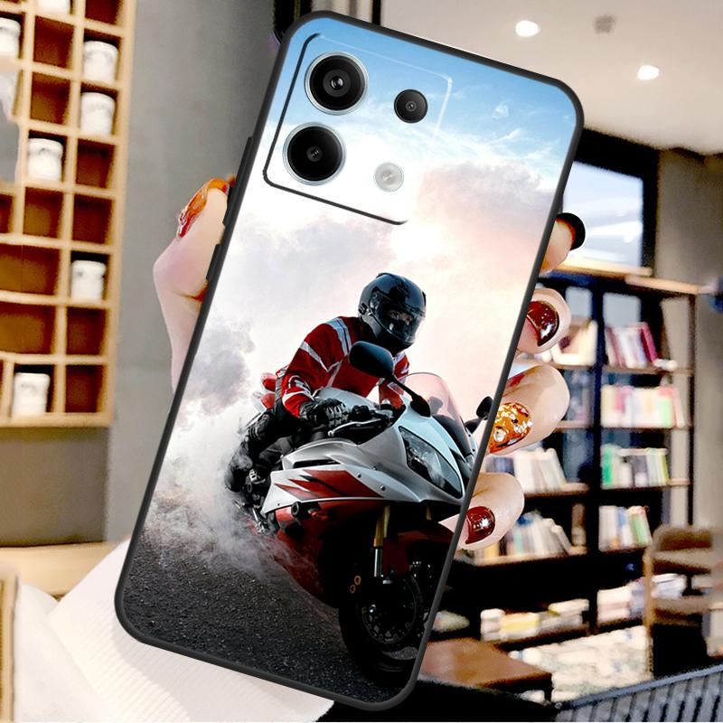 

Motorcycles For Xiaomi Redmi Note 14 Pro 13 12 11 9 10 15 Pro Plus Case For Redmi 15 15C 14C 10C 12C 13C Redmi Note 14 5G