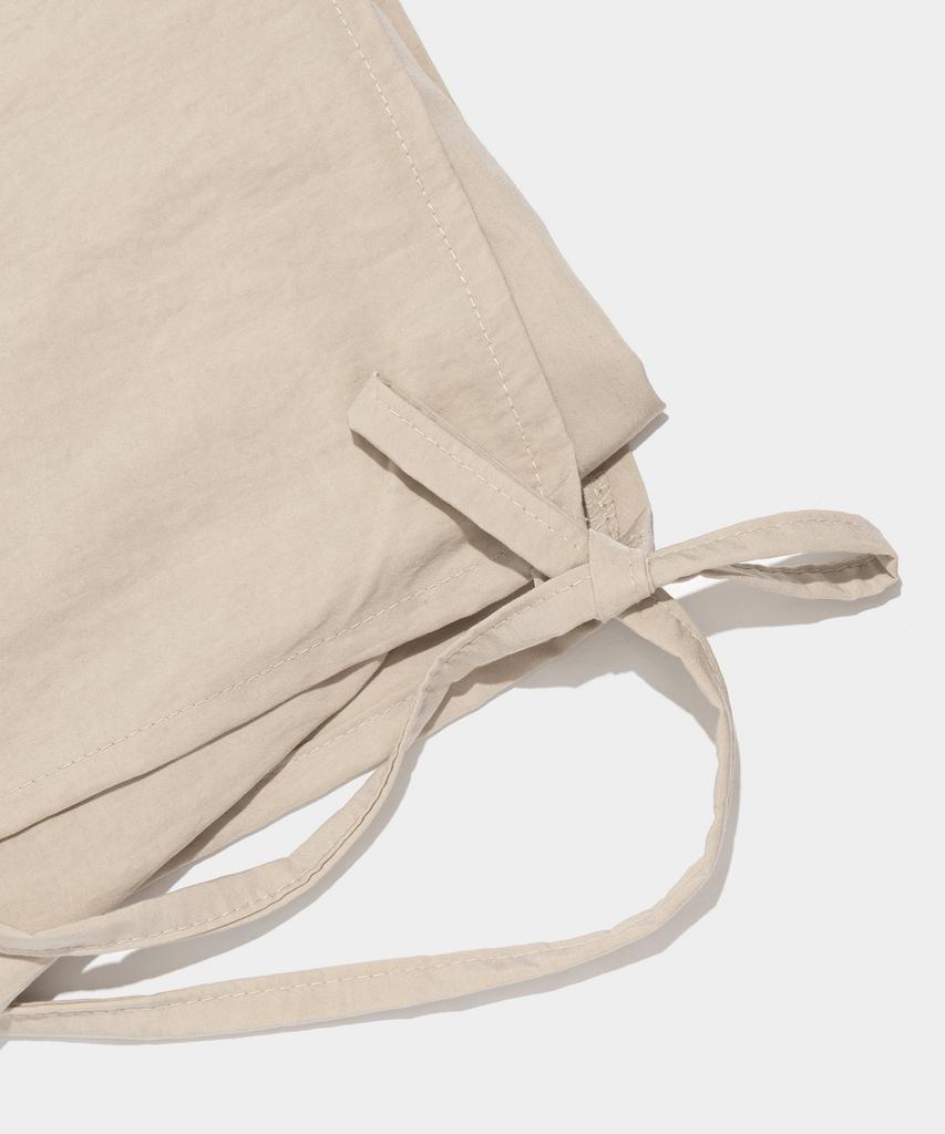 ROIDESROIS Wrap Nylon Long Skirt (Beige)