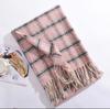 Retro plaid Japanese and Korean atmosphere plaid scarf women's plaid series contrasting color warm shawl student scarf