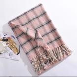 Retro plaid Japanese and Korean atmosphere plaid scarf women's plaid series contrasting color warm shawl student scarf