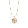 Stainless Steel Photo Frame Necklace Moon Sun Couple Choker Chain Heart Photo Pendant  Jewelry