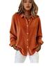 2025 Women's Autumn/Winter Corduroy Casual Shirt - New European & American Styles