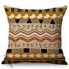 African Nation Style Cushion Cover, Culture Art Pattern, Exotic Cotton Linen, Car Sofa Pillow Case