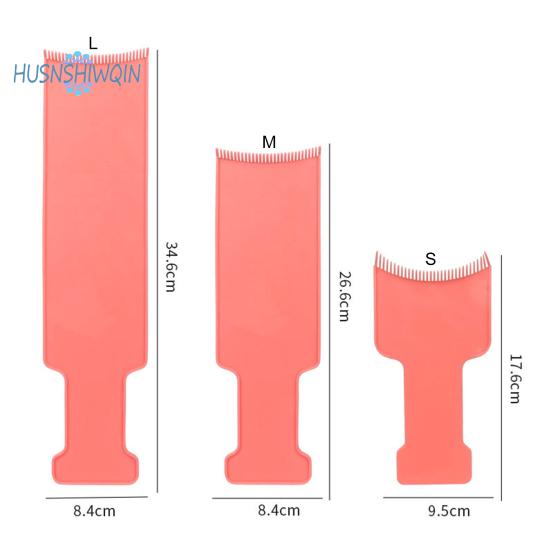 3Pcs Balayage Highlighting Boards Set Flat Surface Sharp Edges Curved Comb Teeth for Hair Dye Quick Removal