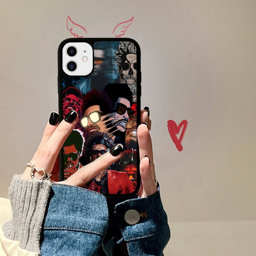Popular Hip Hop Rapper The Weeknd For IPhone 17 16 15 14 13 Pro 12 11 Pro Max Hard PC+TPU Phone Cases Back Cover