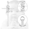 Baby Wall Cross Baptism Gifts for Boys, 7-inch Silver Blessing Boy Baptism Crosses for First Holy Communion Christening and Dedication Baptismal