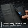 Funda Flip EUCAGR de Fibra de Carbono y Piel PU para IPhone 17 Pro Max Air 16E 16 15 14 13 12 11 Pro Max Xs XR X 7 8 Plus SE Funda tipo Cartera