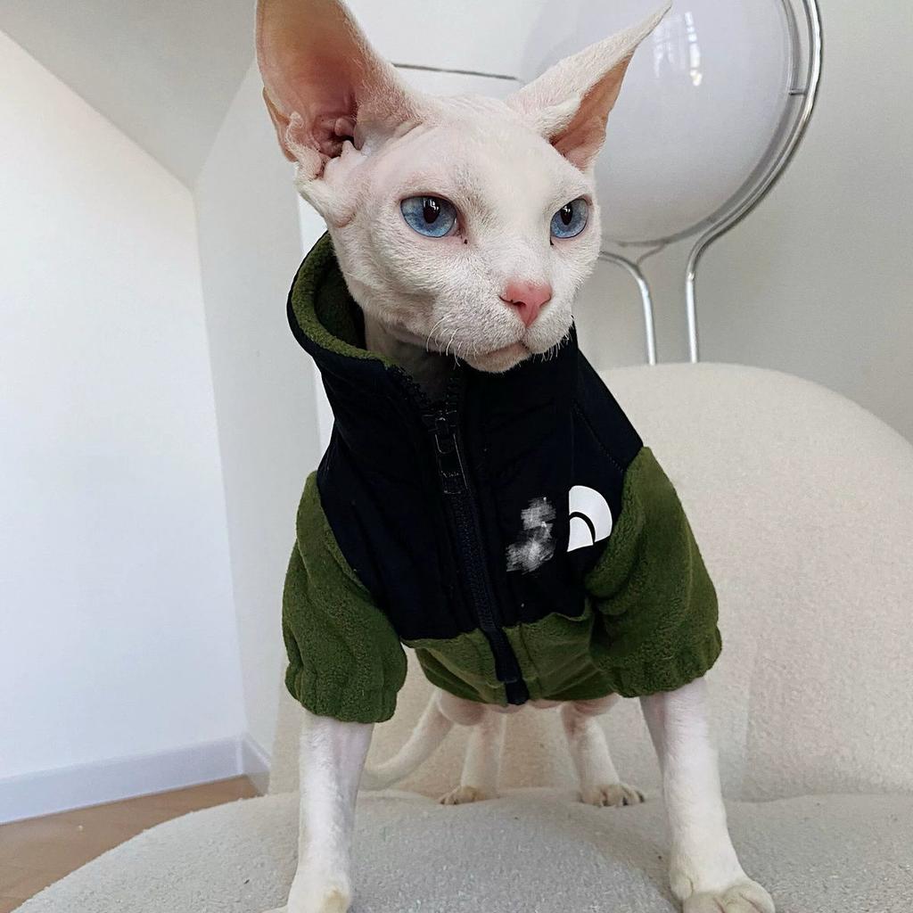 Sphinx Devon Nacktkatze Kleidung Trend Winter Fleece Warmer Pullover Jacke Haustier Hund Kleidung