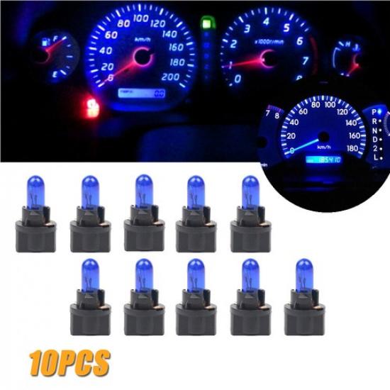 10pcs Blue T5 SMD Car LED Dashboard trument Interior Light Bulb Accessories