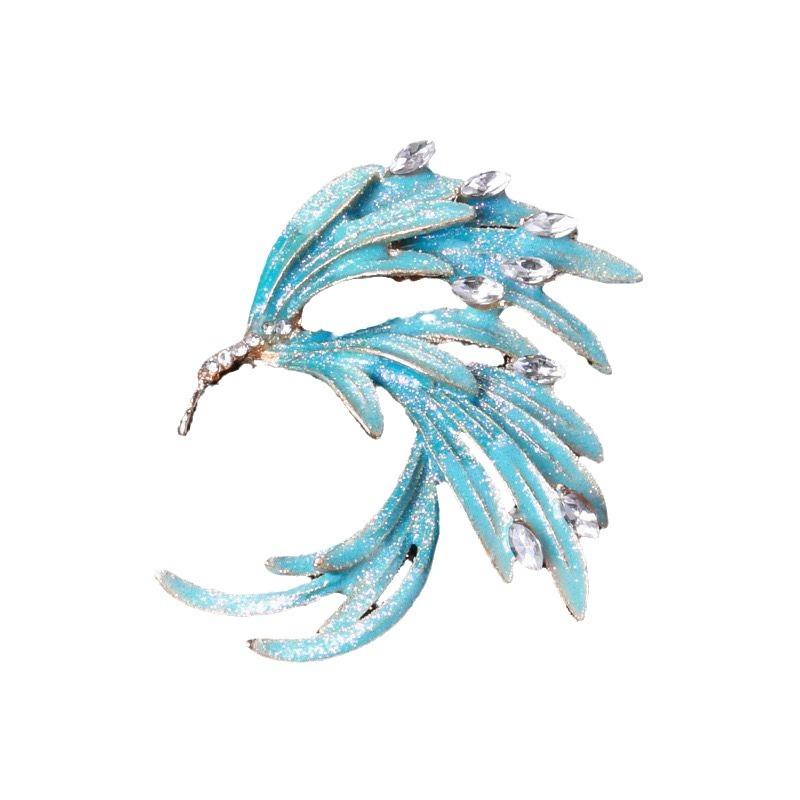 Chinese Style Enamel Color Wing Brooch Women's High-end Sense High-end Personalized Coat Cardigan Corsage Versatile Fashion Pin
