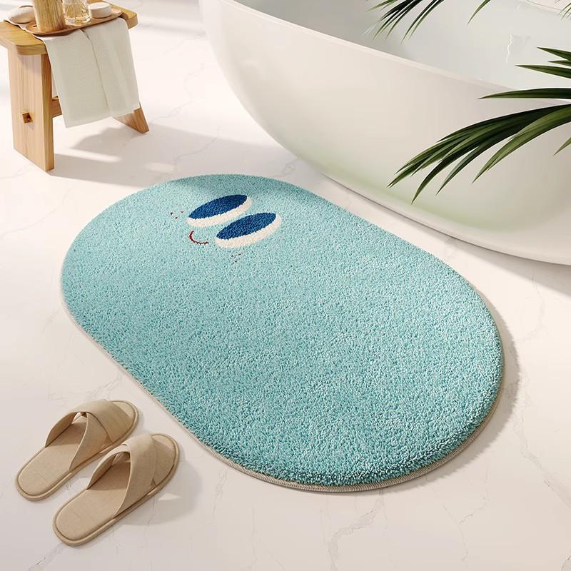 Absorbent Monster Bathroom Floor Mat Bathroom Floor Mat Imitation Cashmere Door Mat Non-slip Mat Household Bedroom Carpet Door Mat