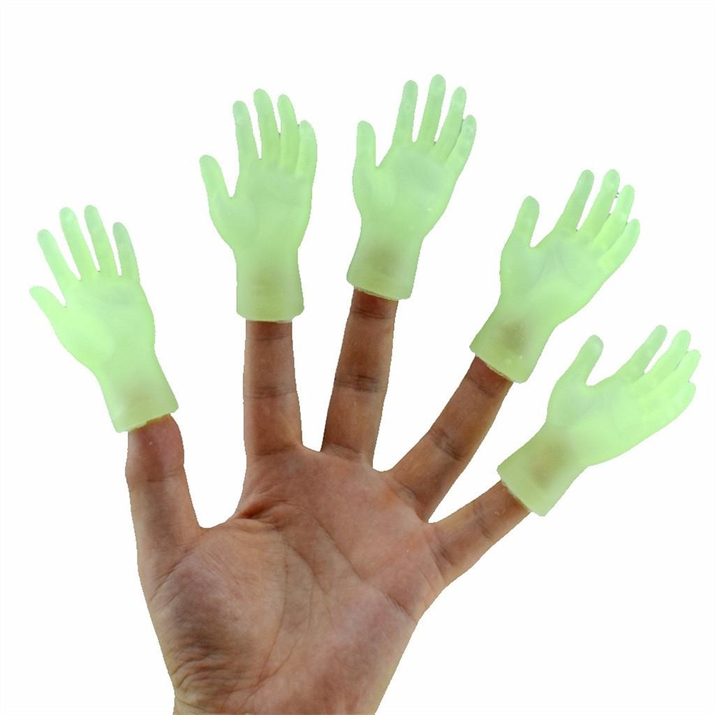 2Pcs Luminous Funny Simulation Left Right Hands Finger Sleeve Puppets Toy