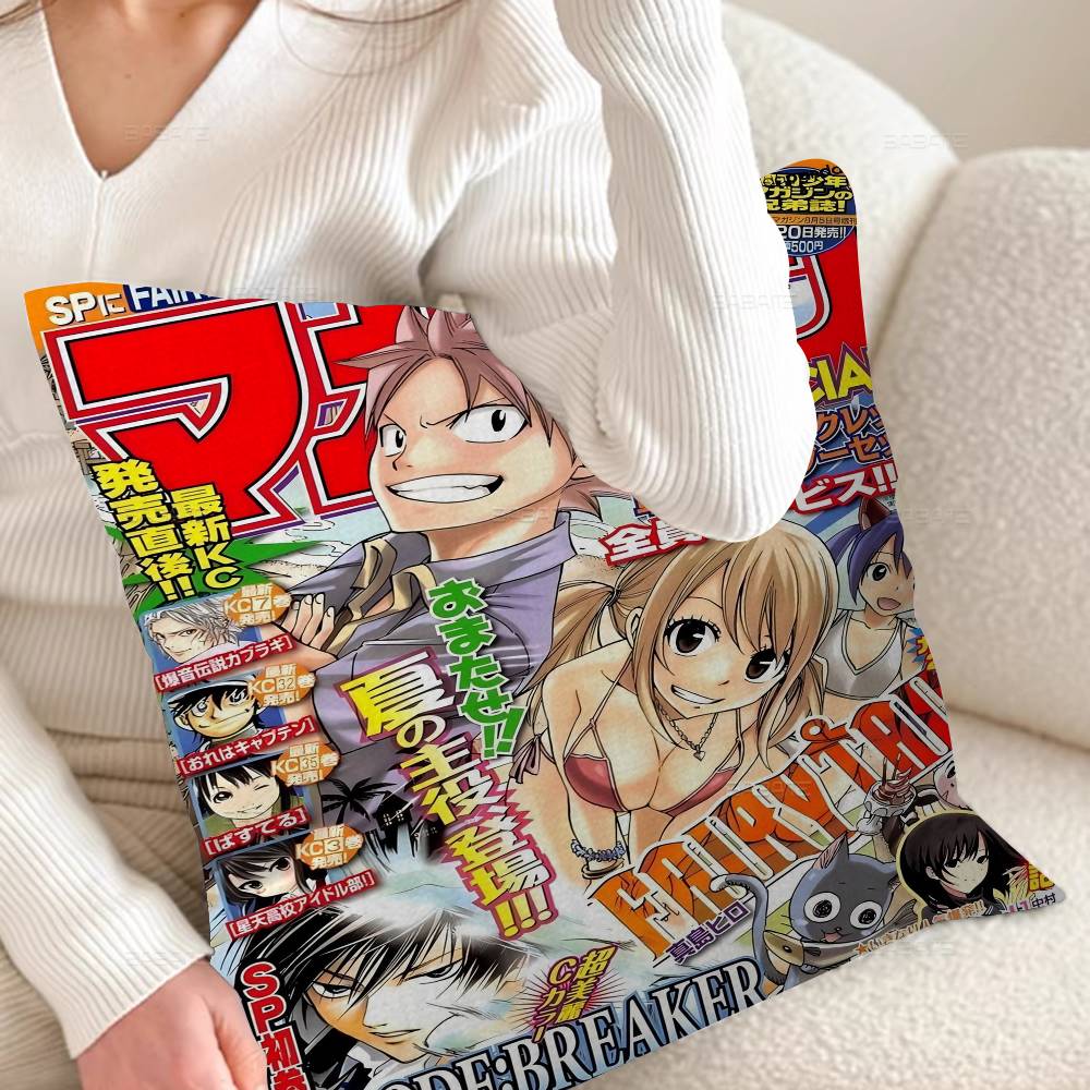 Fairy Tail Whitepaper Cushion Cover Decorative Pillow Sofa Home Decor Case Pillow Cases