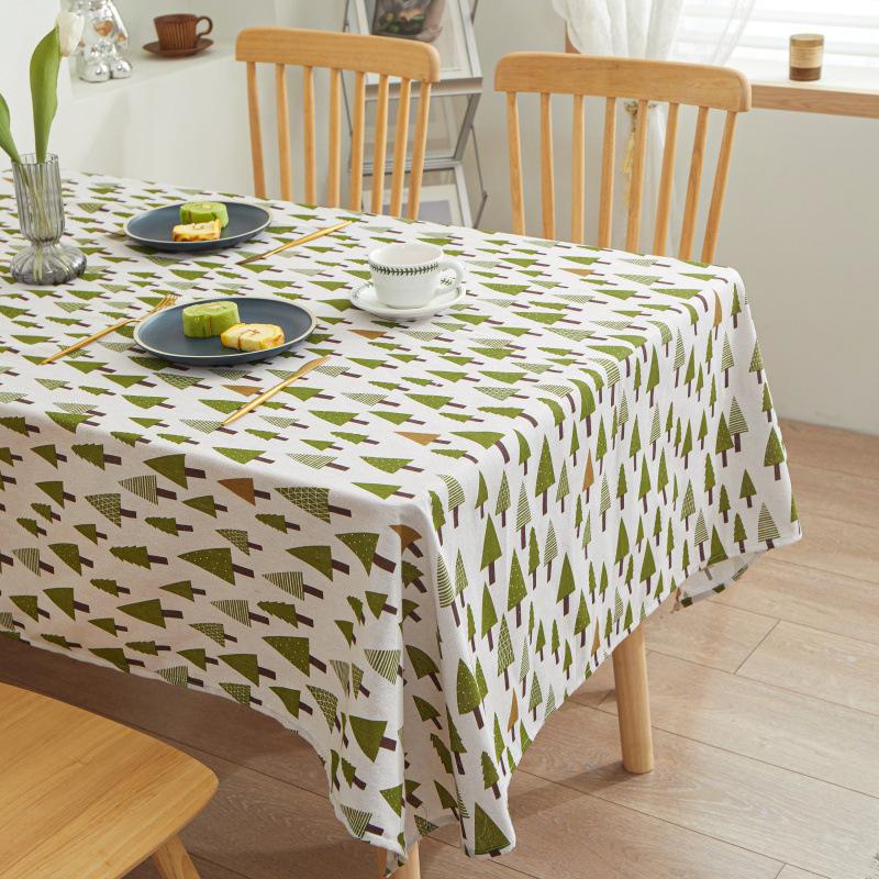 

Summer Minimalist Home Dining Table Dust-proof Tablecloth Beautiful Palm Leaves Pattern Table Cloth Kitchen Decoration Cloth 140x140CM