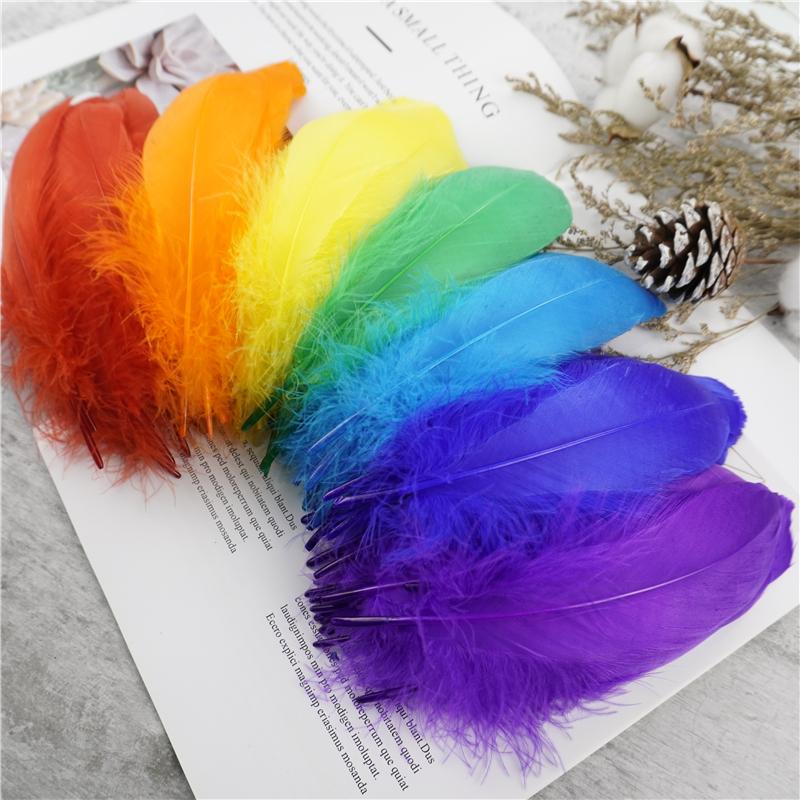 

Soft Goose Feather 13-18Cm Natural Swan Plume For Diy Jewelry Creation Handicraft Accessories Wedding Party Decoration 20Pcs озеро синього кольору