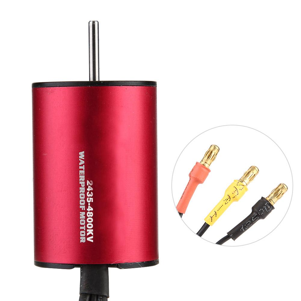 Surpass KK Waterproof Series 2435 4500KV Sensorless Brushless Motor for 1/16 1/18 Car (4800KV)