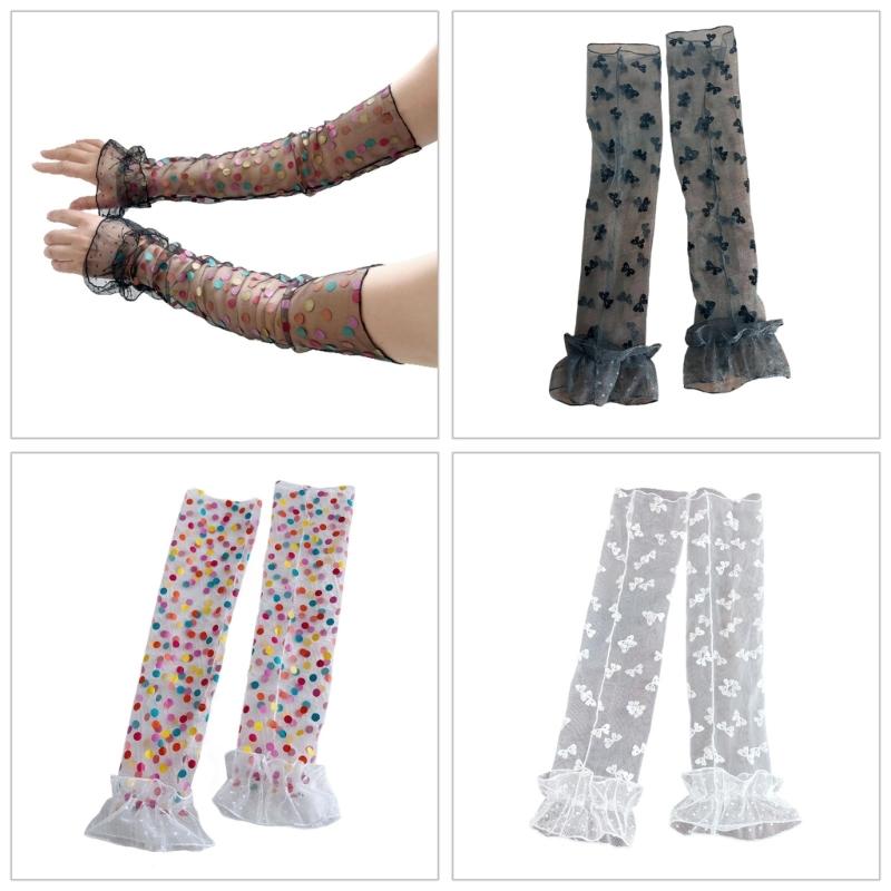 2pack Lolitas Styles Sun Protective Sleeve Comfortable Skin Friendly Arm Cover for Everyday Use and Cooling