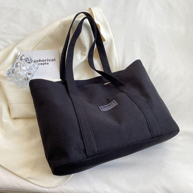 

Cotton and Linen Work Clothing Ins Fashion Thickened Student Mummy Bag Black